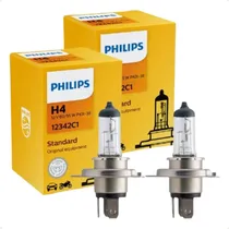 Comprar Par Lâmpadas Farol Baixo E Alto H4 Philips Halogena 12v