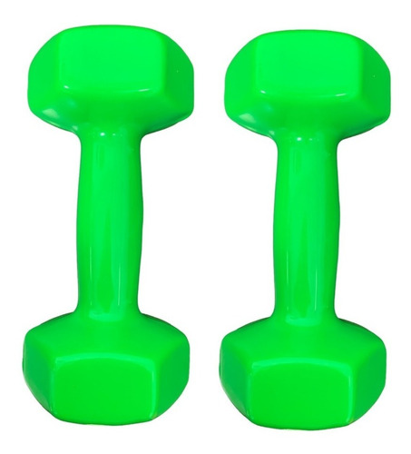 Imagen 5 de 5 de Set X 2 Mancuernas Encauchetadas Vinilo 5 Kg / 10 Lb