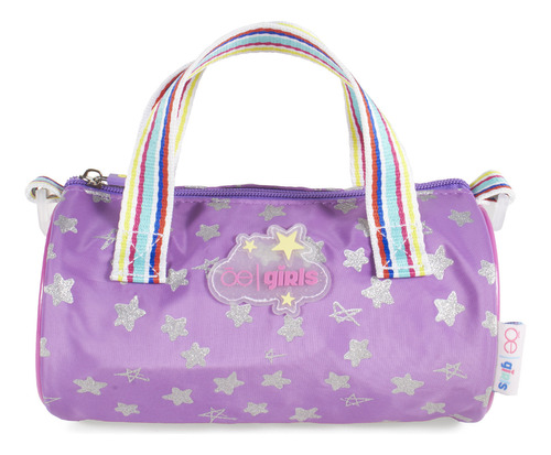 Bolsa Crossbody Cloe Para Niña Textil Asa Ajustable Color Lila