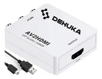 Comprar Conversor Adaptador de video RCA AV2 a HDMI 720p 1080 Compatible Consolas Pc Laptops Notebooks Ps2 Wii Dvd Dehuka