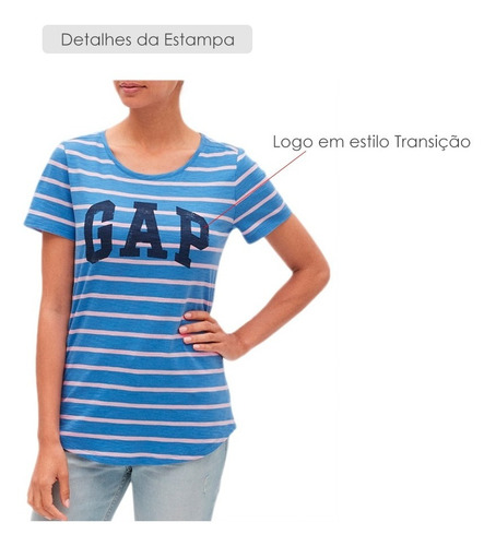 Imagem 7 de 8 de Camiseta Gap Feminina Original Classic Logo Graphic Eua Imp.