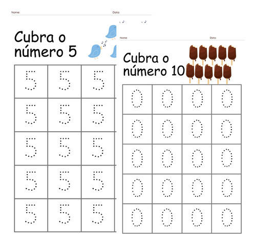Atividade Cobrir Números Pdf Para Imprimir E Aprender