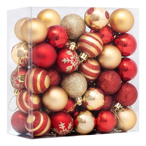 Set De Esferas Navideña50 Piezas Log-on Adorno Navidad