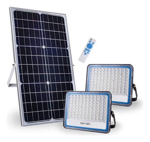 Gebosun 2-pack 100w Solar Flood Light Solar Pannel With  Ddd