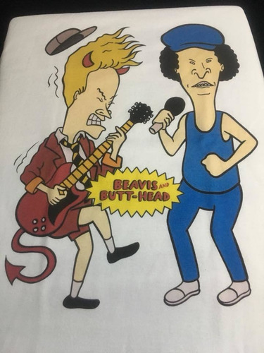 Imagen 1 de 2 de Beavis And Butthead Ac Dc - Animacion - Polera- Cyco Records