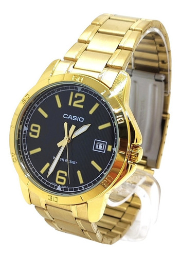 Imagen 4 de 8 de Reloj Dorado Hombre Casio Mtp-v004g-1bu