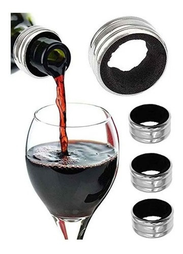 Imagen 5 de 6 de Argolla Corta Gotas Para Botellas De Vino