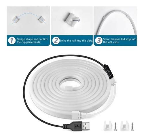 3m Tira Led Rgb Neon Musical Usb, Control Remoto