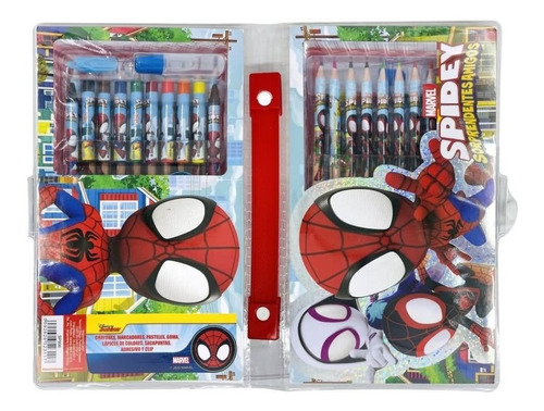 Set De Arte Hombre Araña Con Marcadores Crayones Mundomanias