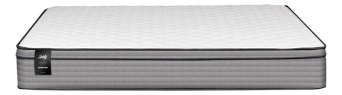 Colchon King (180x200) Sealy Sunshine Resorte Color Gris Y Blanco