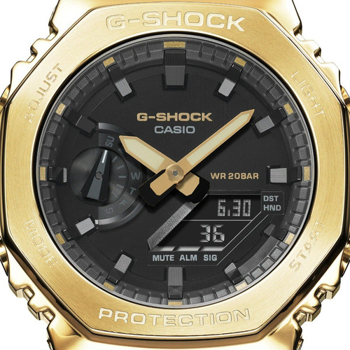 Imagen 4 de 10 de Reloj Casio G-shock Youth Iones Dorados Gm-2100g-1a9cr