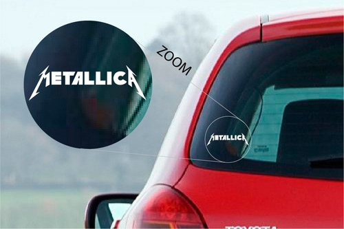 Metallica Logo Calco Sticker Vinilo Skin Decoracion