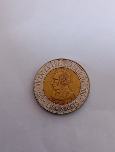 Moneda Ecuador 100 Sucres 1995 Bicentenario Natal (&421 (Usado)