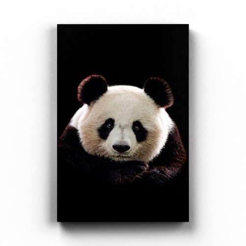 Quadro Decorativo Urso Panda Tela Canvas 80x120 Cm