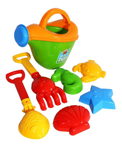 Imagem 1 de 2 de Kit Verão Regador Formas Moldes Pá Rastela Beach Play