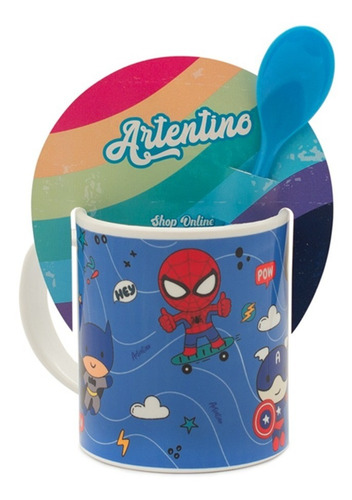 Imagen 3 de 10 de Pack 6 Jarro Taza Infantil Nena Nene Regalo Cuchara Acrilico