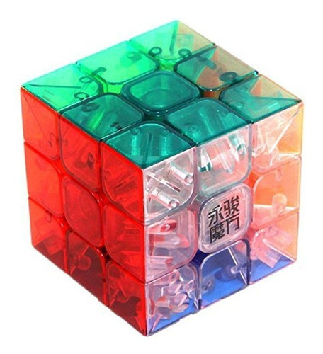 Cubo De Rompecabezas Sin Pegatinas De Color Transparente 3x3 