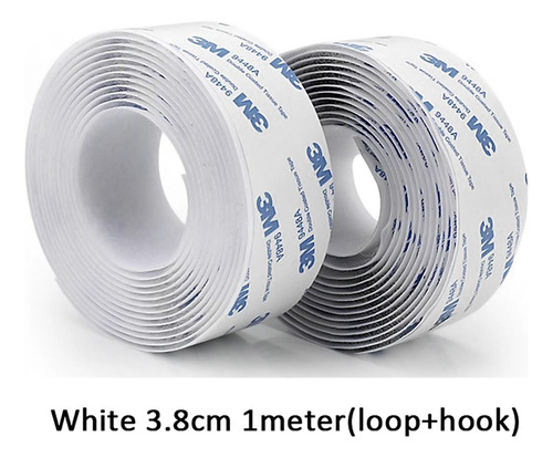 Cierre Adhesivo Textil, Mxvkw-001, 1 Pza, 38mm, 1m, Blanco,