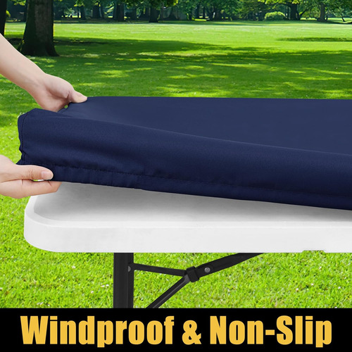 Mantel Rectangular Impermeable Ajustable Para Mesa De 6 Pies