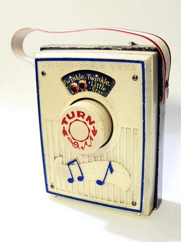 Radio Vintage Fisher-price 1957, Juguete Musical A Cuerda.