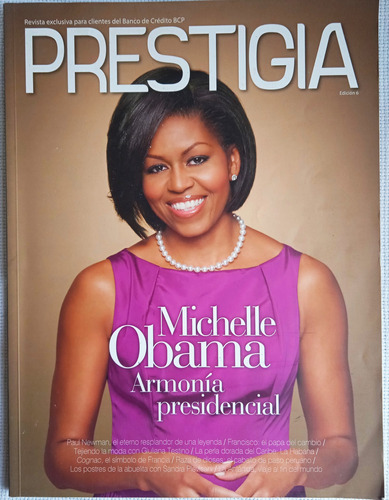 Revista Exclusiva Prestigia Bcp Abril 2013 #6 Michelle Obama