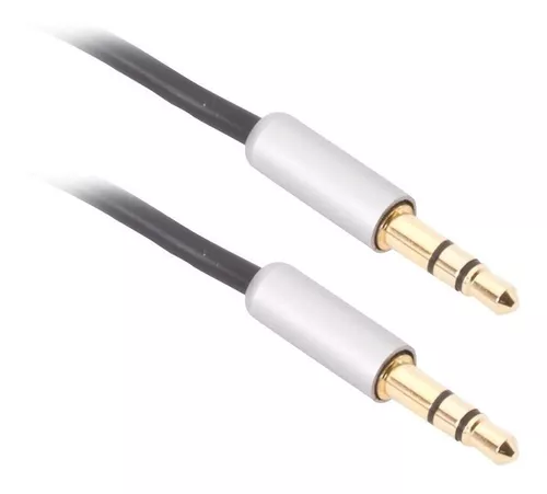 Cable Auxiliar de Audio Steren 297-070 Plug a Plug 3.5MM Ultradelgado  Conectores Reforzados 90CM