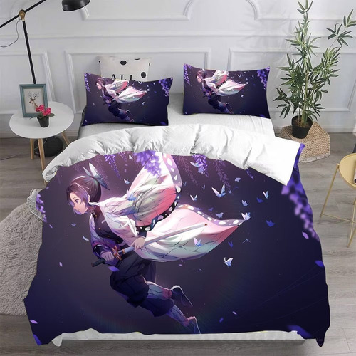 Ropa De Cama Demon Slayer, Funda De Edredón Kochou Shinobu