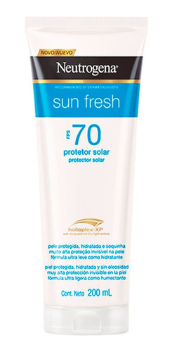 Protetor Solar Neutrogena Sun Fresh Fps70 200ml