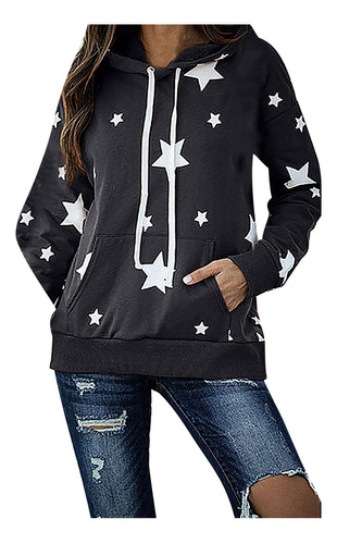 Suéteres De Mujer Casual Estampado De Estrellas De Cinco Pun