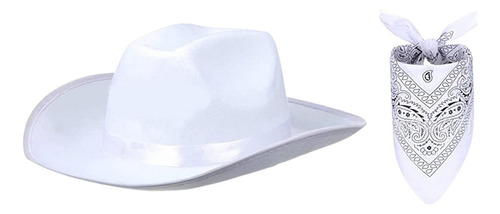 Sombrero De Vaquero Con Pañuelo Cuadrado Para El Pelo Para