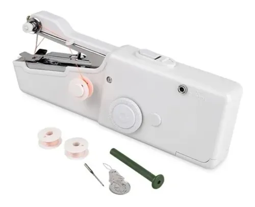Mini Maquina De Coser Portátil A Pilas Ofertas Claras 130026 SM202 color Blanco
