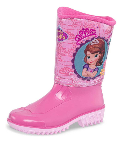 Botas De Lluvia Sofia Hannia Fucsia Para Niña Disney