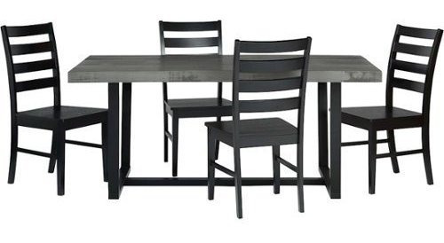 Set X 5 Piezas Mesa De Comedor Walker Edison Rectangular