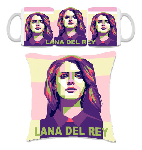 Set Taza Cojín 30cm Lana Del Rey Iconic Divine Mex 2023 V5