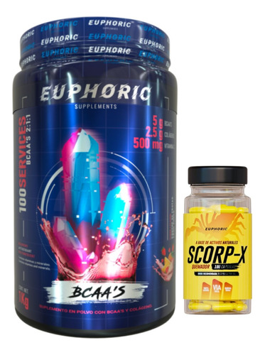 Kit Aminoácidos Bcaas 1kg + Quemador De Grasa Corporal 100pz