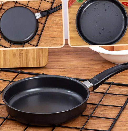Sartén Recto 17 Cm Color Negro Antiadherente Cocina Negro 30-0513