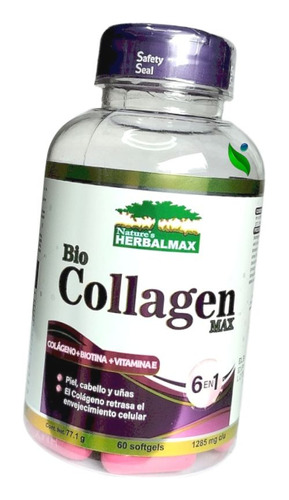 Colágeno Hidrolizado Biotina Vitamina E - 6 En 1 ( 60 Caps )