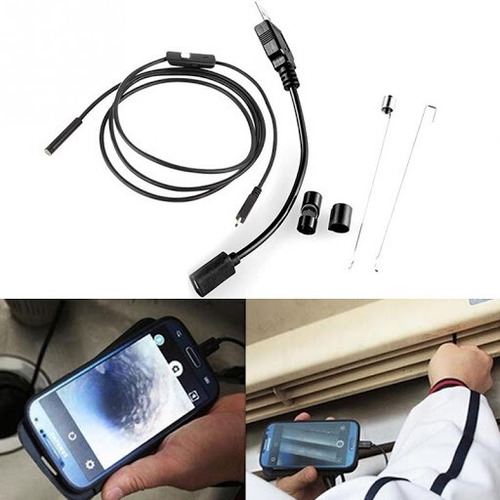 Boroscopio Usb Endoscopio Camara De Inspeccion Luz Led 2m