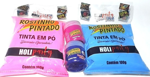 Tinta Em Pó Chá Revelação 400 G Para Bexigas Azul E Rosa .