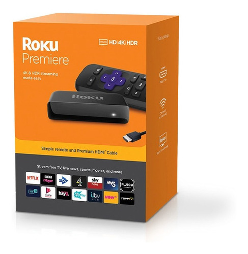 Roku Premiere 4k Y Hdmi Streaming Convertir Tv En Smart Tv 