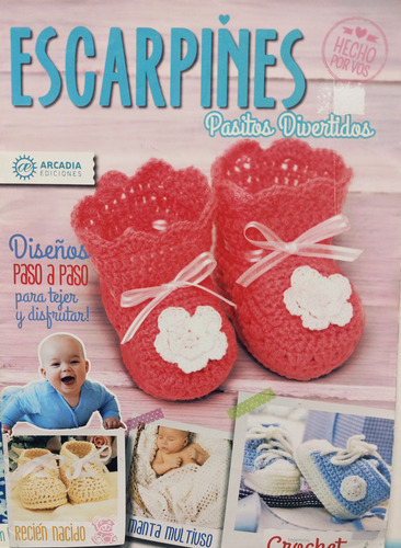 Crochet Bebe X3 Revistas; Gorros, Escarpines, Mantas+tijera