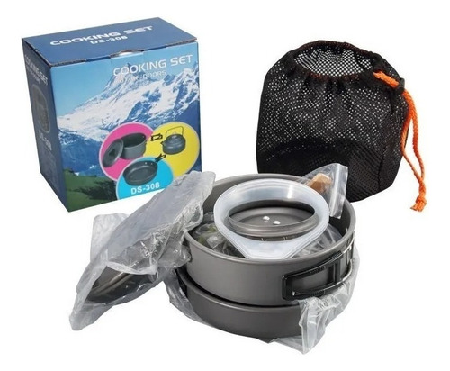 Set Ollas Cocina Camping Utensilios Outdoor