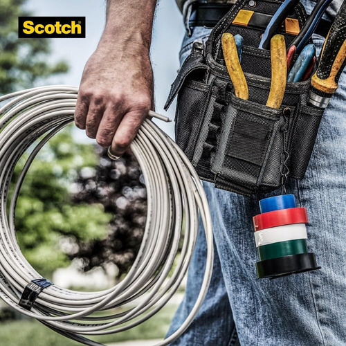 Electrical Tape Scotch Vinyl 35 5 Rolls Multi-color Pack