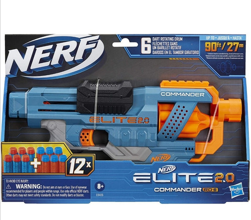 Nerf Élite 2.0 Comander Rd 6 Blastwr 12 Dardos