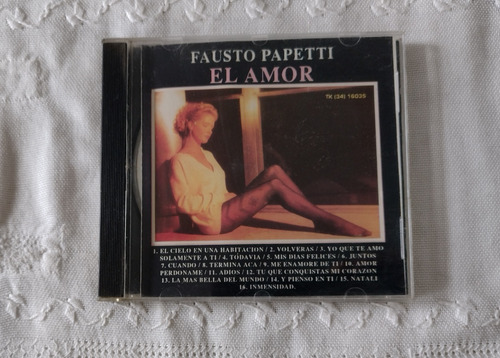 Cd Fausto Papetti, El Amor, Con Filtro Protector, 1u (Usado)