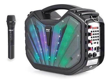 Pyle Altavoz Portátil Karaoke Sistema Pa  bluetooth Luces 