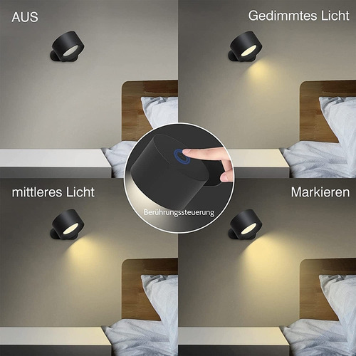Luz Nocturna Portátil Recargable De 2 Unidades Con Control