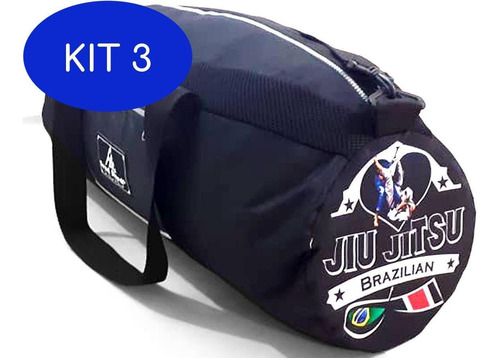 Kit 3 Bolsa / Mochila Fitness Bag Fred Hard Jiu Jitsu