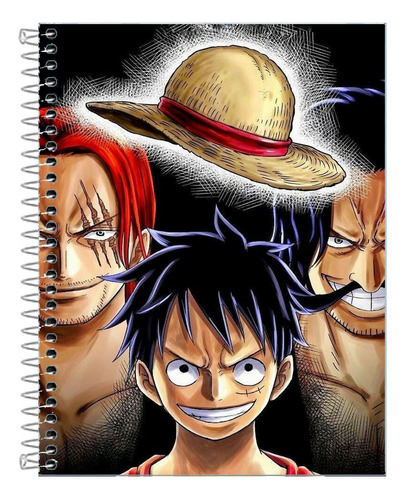 Caderno Personalizado One Piece 20 Matérias 400 Folhas 