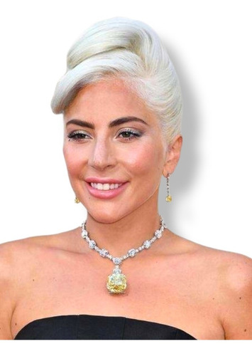Set De Joyas Collar + Aretes Lady Gaga Diamante Citrino Ct